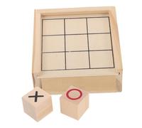 Beaupretty Wooden Toe Board Game Compact Portable Educational Puzzle Game for Teens Adults Family Fun Rustic Charm Tabletop