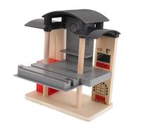 Beaupretty Wooden Train Station Accessories for Motor Skills Development Track Connectors Imaginative Play Railway Puzzle for Group Use in Homes and Kindergartens