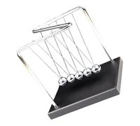 Beaupretty Z-shaped Newton S Cradle Pendulum Ball with Solid Wood Frame and Metal Pendulum Physics Educational Balance for Office and School Stress Relief Desk Decoration with Smooth Kinetic