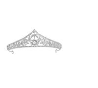 Beaupretty Zircon Crown Bridal Headdress Alloy Rhinestone Silver Wedding Headpiece for Women, Elegant European Style Hair Ornament for Weddings and Proms