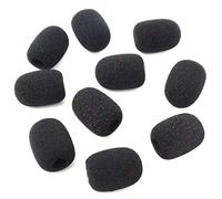 Beausoleil 100Pcs Microphone Headset Grill Windshield Sponge Foam Black Mic Cover 30mmx8mm