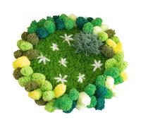 beausougon DIY Latch Hooking Craft 3D Coaster Set with Moss Design， Crochet Kit for Adults