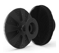 BEAUTAIL Silicone Body Scrubber Shower Bath Cleansing Brush Gentle Exfoliating Scrub Loofah for Women Men Baby Sensitive Skin, Easy to Clean, Lathers Well, More Hygienic, 1 Pack, Black