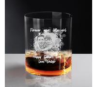 Beautay Personalized Photo Whiskey Glass 12oz, Engraved Bottom Dad's Whiskey Glass, For The Times We Drive You To Drink, Christmas Father's Day Birthday Gift for Him Dad Grandpa (Style-2)