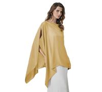 BEAUTELICATE Women’s Chiffon Shawl Wrap Elegant Cape Capelet Lightweight Sheer Top Beach Cover Up For Summer Daily Wedding Evening Bride bridesmaid Mother of Bride,Mustard Yellow