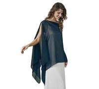 BEAUTELICATE Women’s Chiffon Shawl Wrap Elegant Cape Capelet Lightweight Sheer Top Beach Cover Up For Summer Daily Wedding Evening Bride bridesmaid Mother of Bride,Midnight Blue