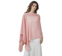 BEAUTELICATE Women’s Chiffon Shawl Wrap Elegant Cape Capelet Lightweight Sheer Top Beach Cover Up For Summer Daily Wedding Evening Bride bridesmaid Mother of Bride,Ballet Pink