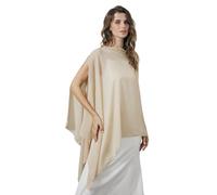 BEAUTELICATE Women’s Chiffon Shawl Wrap Elegant Cape Capelet Lightweight Sheer Top Beach Cover Up For Summer Daily Wedding Evening Bride bridesmaid Mother of Bride,Champagne