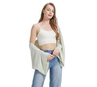 BEAUTELICATE Women’s Summer Shrug Bolero Cover Up Long Sleeve Open Front Spring Loose Causal Cardigans For Daily Wedding Evening Mother of The Bride(One size, Sage Green)