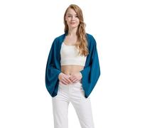 BEAUTELICATE Women’s Summer Shrug Bolero Cover Up Long Sleeve Open Front Spring Loose Causal Cardigans For Daily Wedding Evening Mother of The Bride(One size, Teal Blue)