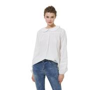 BEAUTELICATE Women’s Victorian Blouse Pure Cotton Puff Long Sleeve Peter Pan Collar Vintage Shirt Summer Spring Casual Top Renaissance Edwardian Peasant Costume Off White, M