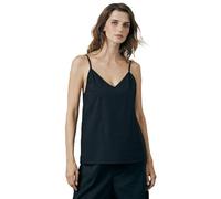 BEAUTELICATE Women’s Vintage Camisole 100% Washed Cotton Plain Cami Top Loose Fit V-Neck Lightweight Strappy Pajama Top Summer Sleeveless Loungewear Black, M
