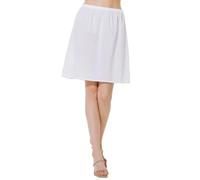 BEAUTELICATE Women's Half Slip 100% Cotton Vintage Underskirt, 20 Inch Length, White, Size L Fits UK(16 - 18)