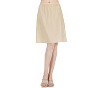 BEAUTELICATE Women's Half Slip 100% Cotton Vintage Underskirt Petticoat Waist Slip Under Dress Cool Anti-Static Cling Resistant(Nude - 20'' Long, L)