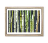 Beauteous Bamboo Forest H1022 Framed Print for Living Room Bedroom Home Office Décor, Wall Art Picture Ready to Hang, Oak A4 Frame (34 x 25 cm)