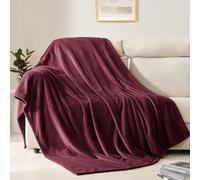 BEAUTEX Fleece Throw Blanket for Couch Sofa or Bed Throw Size, Soft Fuzzy Plush Blanket, Luxury Flannel Lap Blanket, Super Cozy and Comfy for All Seasons (Wine, 50" x 60")