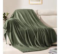 BEAUTEX Fleece Throw Blanket for Couch Sofa or Bed Throw Size, Soft Fuzzy Plush Blanket, Luxury Flannel Lap Blanket, Super Cozy and Comfy for All Seasons (Olive Green, 50" x 60")