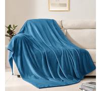 BEAUTEX Fleece Throw Blanket for Couch Sofa or Bed Throw Size, Soft Fuzzy Plush Blanket, Luxury Flannel Lap Blanket, Super Cozy and Comfy for All Seasons (Teal Blue, 50" x 60")