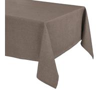 BEAUTEX Lina Tablecloth and Table Runner in Elegant and Natural Linen Look, Water-Repellent, Easy Care, for Dining Room, Living Room, Balcony and Garden (Square 130 x 220 cm, Hazelnut)