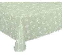 Beautex Oilcloth Tablecloth Washable Dandelion Green Square 130 x 220 cm | Waterproof, easy to clean, durable, for kitchen, dining room, balcony and garden, ideal for crafts with children