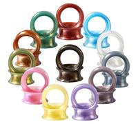 Beautidots 24PCS Pearl Glossy Silicone Ear Tunnels Gauges for Ears Double Flared Flexible Ear Plugs Stretchers Body Piercing Jewelry for Women Men, 11/16" (18mm)