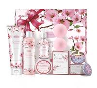 Beautifier Life - Bath & Body Gift Set for Women - Luxury Home Spa Gift Set 7 Piece Japanese Cherry Blossom Scent