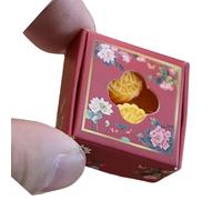Beautiful 1:12 Scale Tiny Chinese Cake Models Rosin Constructed Cultural Model House Addons Rosin Incised Cake Model