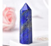 Beautiful 1PC Crystal Lapis Lazuli Hexagonal Column Quartz Point Tower Ornament DIY Gift Home Decoration (Size : 60-70mm)