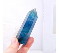 Beautiful 1PC Natural Blue Fluorite Crystal Point Obelisk Crystal Tower Stone Reiki Energy Stone Pyramid Home Decoration (Size : 70-90g)
