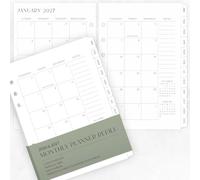 Beautiful 2027-2028 Monthly Planner Inserts for 6 Ring Binders | A5 Paper Refill Set 6.1" x 8.3" - Refills Incl. Tabs & Yearly, Monthly Calendar Spreads - December 2026 - December 2028