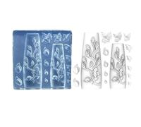 Beautiful 3D Floral Nails Art Silicone Mold Elegant Carving Flower Nails Art Accessory Mold for Crafting Resin Design Carving Flower Nail Template