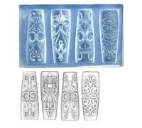Beautiful 3D Floral Nails Art Silicone Mold Elegant Carving Flower Nails Art Accessory Mold for Crafting Resin Design Carving Flower Nail Template