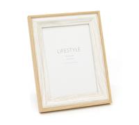 Beautiful 5x7 Natural Edge Photo Frame | Freestanding Single Aperture 5x7 Picture Frame | White Picture Frame Tabletop Photo Frame 5x7