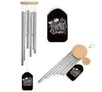 Beautiful African Grey Parrot Wind Chimes for Outside Aluminum Memorial Windchimes for Holiday Party Gifts