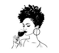 Beautiful African Woman Wall Decal Fashion African Girl Wall Sticker Quote Beauty Salon Decor Vinyl Wall Art Decor Mural Large - 54x67cm