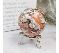 Beautiful Agate Ball Rainforest Jasper Crystal Home Decoration Gift