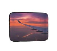 Beautiful Airplane in The Sky Printed Laptop Cover Portable Protective Case Suitable for Business Trips and Documents 13 inch