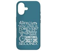 Beautiful Alice in Wonderland 'How long is forever' quote Case for iPhone 17