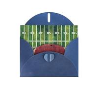 Beautiful American Football Field And Ball Print Greetings Cards,Envelopes Included- Blank Greeting Cards For Weddings,Events,Birthdays