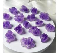 Beautiful Amethyst Cluster Flower Irregular Crystal Quartz Aquarium Gift (Size : 50g)