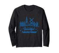 Beautiful Amsterdam Netherlands City Landmarks Long Sleeve T-Shirt