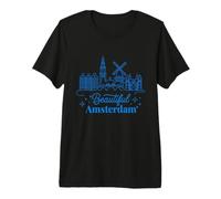 Beautiful Amsterdam Netherlands City Landmarks Premium T-Shirt