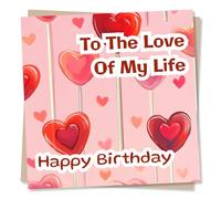 Beautiful and Adorable Happy Birthday Card For Your Special Someone - Love Of My Life - Love, Romance - For A Special Someone, Partner, Husband, Wife, Girlfriend, Boyfriend, Friend, Bestie