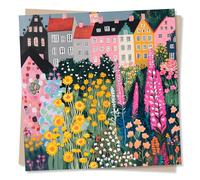 Beautiful and Colourful Simple Card For a Loved One - House, Flowers, Nature, Beauty - Birthday, Anniversary, Thinking Of You - For a Special Someone, Friend, Bestie, Partner, Relative