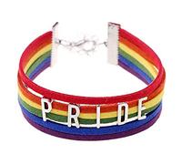 Beautiful And Cute Christmas Jewels Fashion Women Men Colorful Rainbow Multilayer Pride Bracelet Wristband JewelryNice and Deft