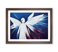 Beautiful Angel Abstract Framed Print | A3 Walnut Framed Wall Art | Ready to Hang | Abstract Fantasy Picture | Living Room Bedroom Lounge Office