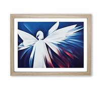Beautiful Angel Abstract H1022 Framed Print for Living Room Bedroom Home Office Décor, Wall Art Picture Ready to Hang, Oak A3 Frame (46 x 34 cm)
