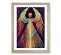 Beautiful Angel Art Vol.2 Framed Print | A2 Oak Framed Wall Art | Ready to Hang | Modern Nature Picture | Living Room Bedroom Lounge Office