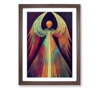 Beautiful Angel Art Vol.2 Framed Print | A2 Walnut Framed Wall Art | Ready to Hang | Modern Nature Picture | Living Room Bedroom Lounge Office