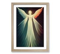Beautiful Angel Art Vol.3 Framed Print | A2 Oak Framed Wall Art | Ready to Hang | Modern Nature Picture | Living Room Bedroom Lounge Office